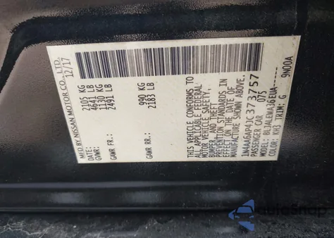 2018 Nissan Maxima 3.5 Sl z USA, uszkodzony, nr VIN 1N4AA6AP4JC373757